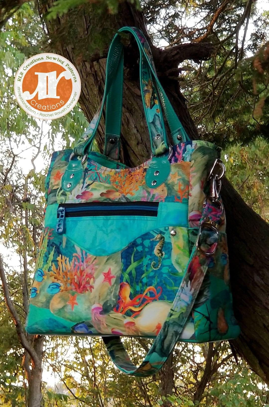 Emilina Handbag With Internal Zipper Pocket Divider PDF Pattern