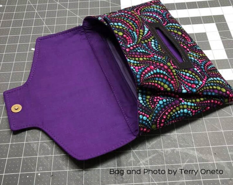 The Mexi Envelope Clutch Origami Envelope Inspired Silhouette PDF Pattern RLR Creations image 8