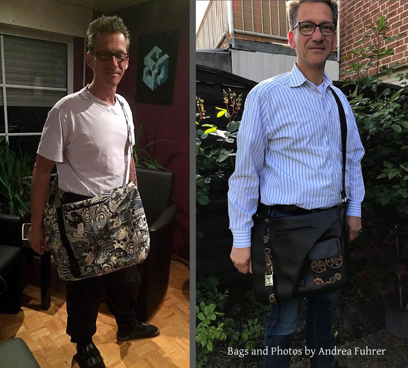 Urban Messenger Bag and Daddy Diaper Bag Now Includes 2 SIZES PDF Sewing Bag Pattern RLR Creations image 2