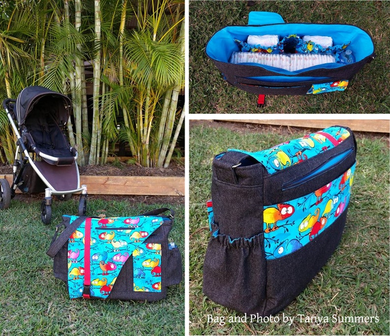 Urban Messenger Bag and Daddy Diaper Bag Now Includes 2 SIZES PDF Sewing Bag Pattern RLR Creations image 6