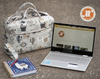 Percival Laptop Top Briefcase Bag - Work/Travel Bag  PDF Pattern-  RLR Creations