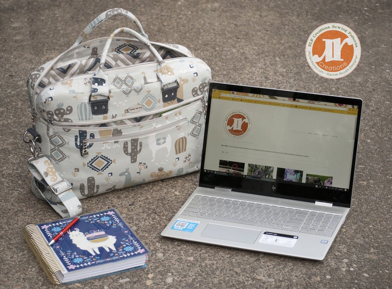 Percival Laptop Top Briefcase Bag Work/Travel Bag PDF Pattern RLR Creations image 1