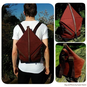 Andrea's Rucksack Bag PDF Sewing Bag Pattern- Pattern includes 2 sizes RLR Creations image 5
