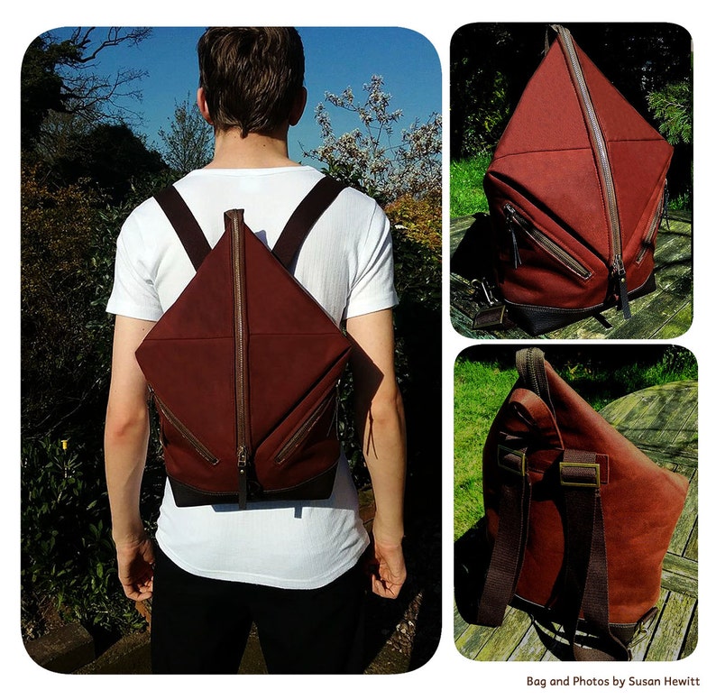 Andrea's Rucksack Bag PDF Sewing Bag Pattern- Pattern includes 2 sizes RLR Creations image 5