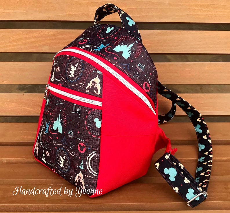 Peregrina Crosspack Backpack to Crossbody Bag PDF Sewing Pattern RLR Creations image 10