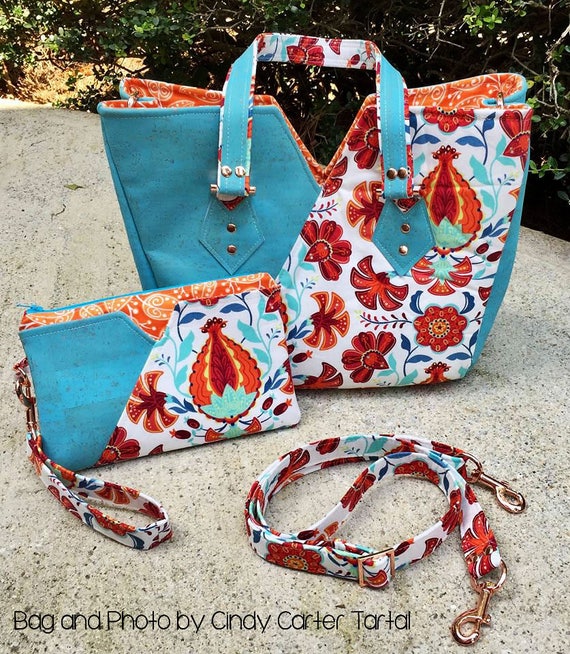 Vespera Tote With Removable Pocket Pouch Wristlet PDF Sewing