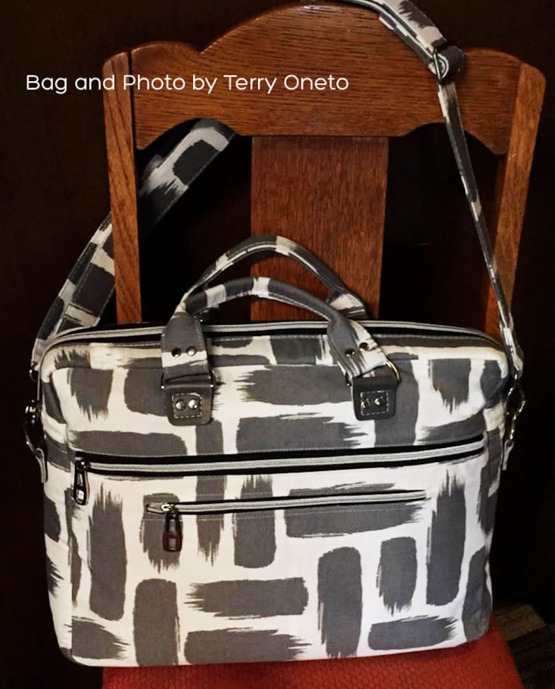 Percival Laptop Top Briefcase Bag Work/Travel Bag PDF Pattern RLR Creations image 9