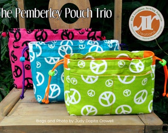 Pemberley Pouch Trio -  Multi-functional Portable Storage Pouch -  RLR Creations