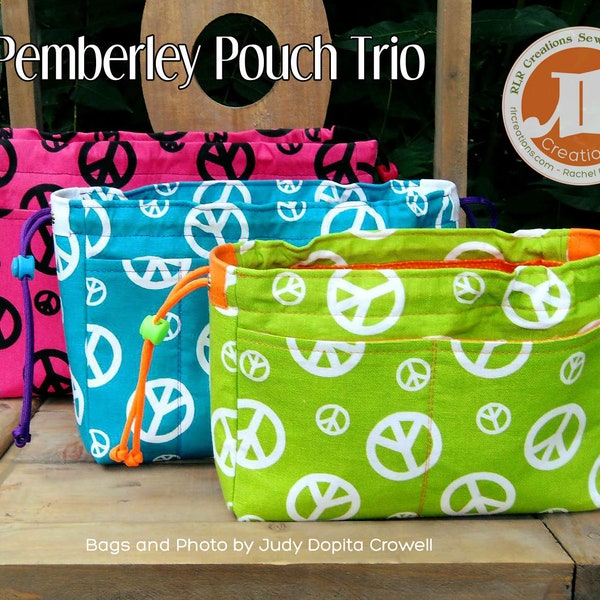 Pemberley Pouch Trio -  Multi-functional Portable Storage Pouch -  RLR Creations