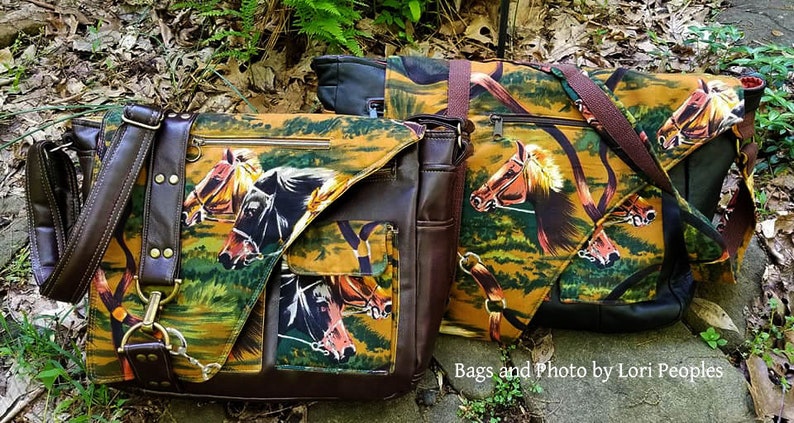 Urban Messenger Bag and Daddy Diaper Bag Now Includes 2 SIZES PDF Sewing Bag Pattern RLR Creations image 4