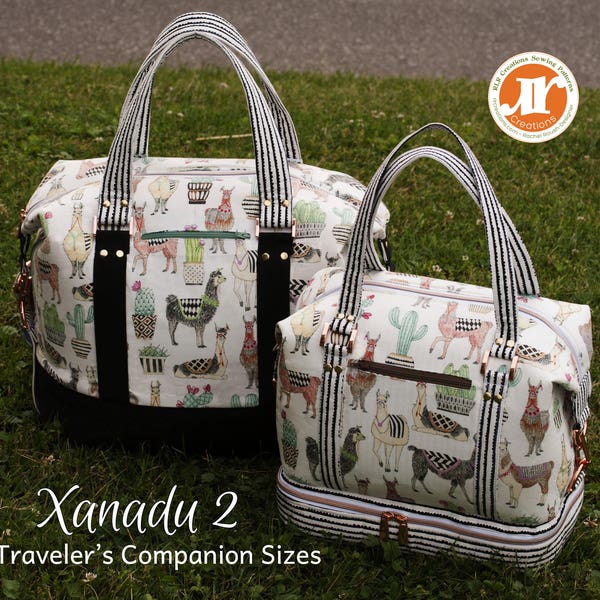 Xanadu II, The Traveler's Companion PDF Sewing Bag Pattern- Includes 2  new Sizes (Tote and Mini) and 2 Options - RLR Creations