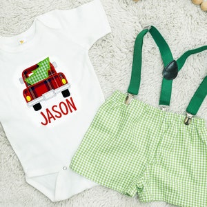 Toddler Boy Christmas Outfit, Baby Boy Holiday Outfit, Newborn Christmas Outfit, Boy Christmas Shirt, Christmas Outfit Baby Boy, Truck Tee