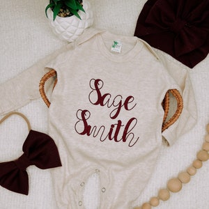 Baby Girl Coming Home Outfit Baby Girl Clothes Personalized Baby Girl Gift Personalized Baby Girl Outfit Newborn Girl Clothes Newborn Hat