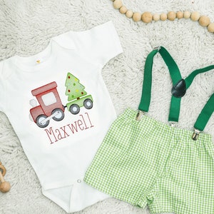Toddler Boy Christmas Outfit, Baby Boy Holiday Outfit, Newborn Christmas Outfit, Boy Christmas Shirt, Christmas Outfit Baby Boy, Truck Tee