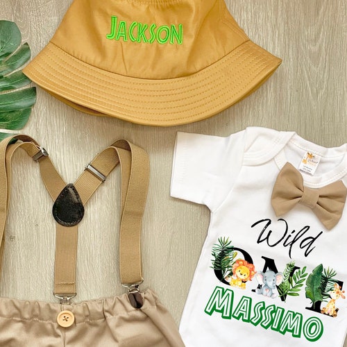 1st Birthday Outfit Jungle Safari Explorer Baby Boy Outfit Etsy