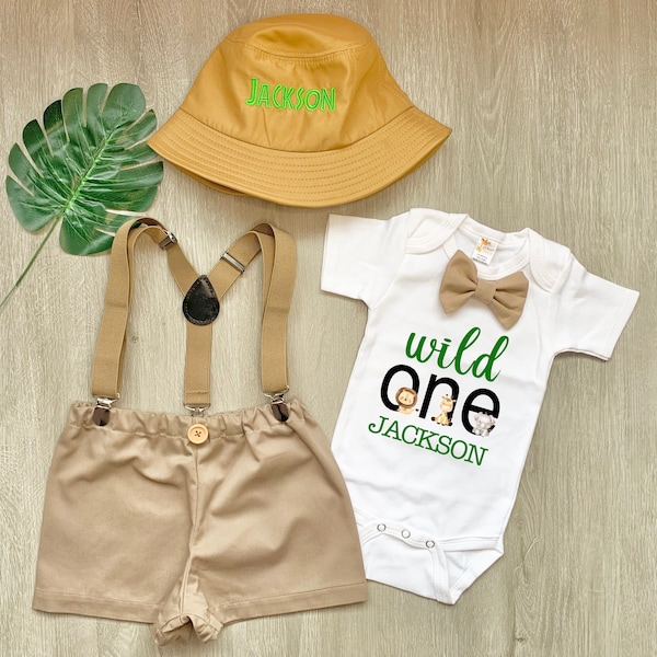 Safari 1st Birthday Outfit, Safari Birthday Baby Boy, Jungle Boy T-Shirt, Safari 1st Birthday Outfit, Zoo Birthday Shirt, Wild One Boy Shirt