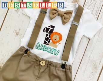 jungle themed first birthday outfit boy
