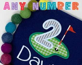 Golf Birthday Shirts, Second Birthday Shirts, Boy Golf Shirts, Personalized Shirts, Boy Golf T-Shirt, Boy Birthday Outfit, Boy Clothing Set