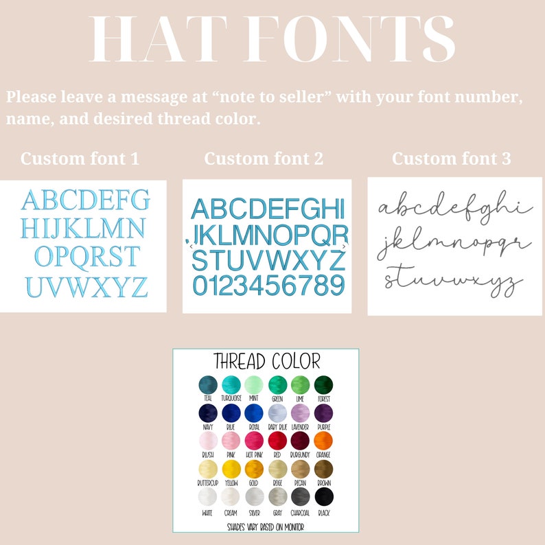 a set of three different font and numbers