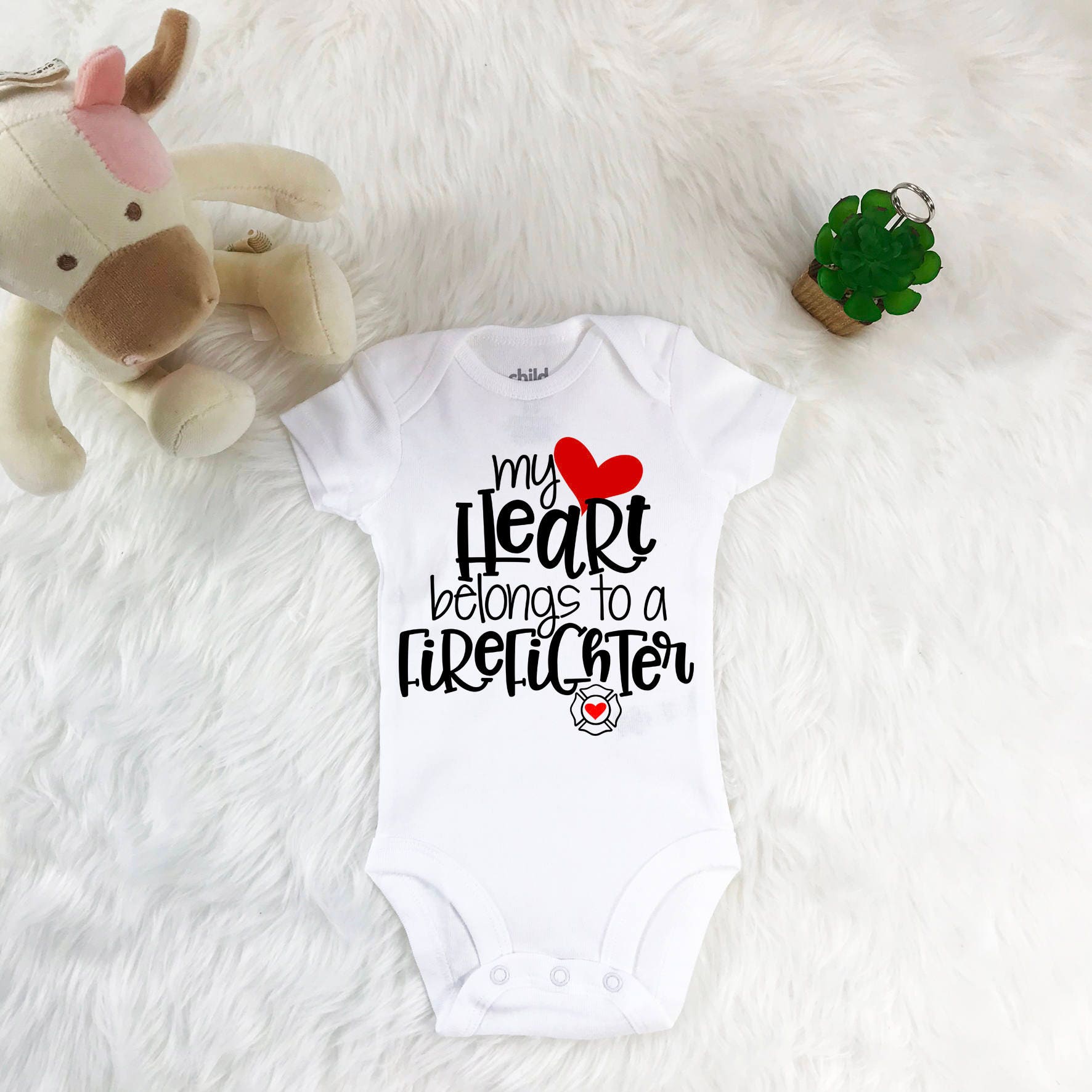 Firefighter Shirt Firefighter Baby Shirt Firefighter Outfit Etsy