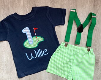 Golf Birthday Shirts, First Birthday Shirts, Boy Golf Shirts, Personalized Shirts, Boy Golf T-shirt, Boy Birthday Outfit, Boy Clothing Set