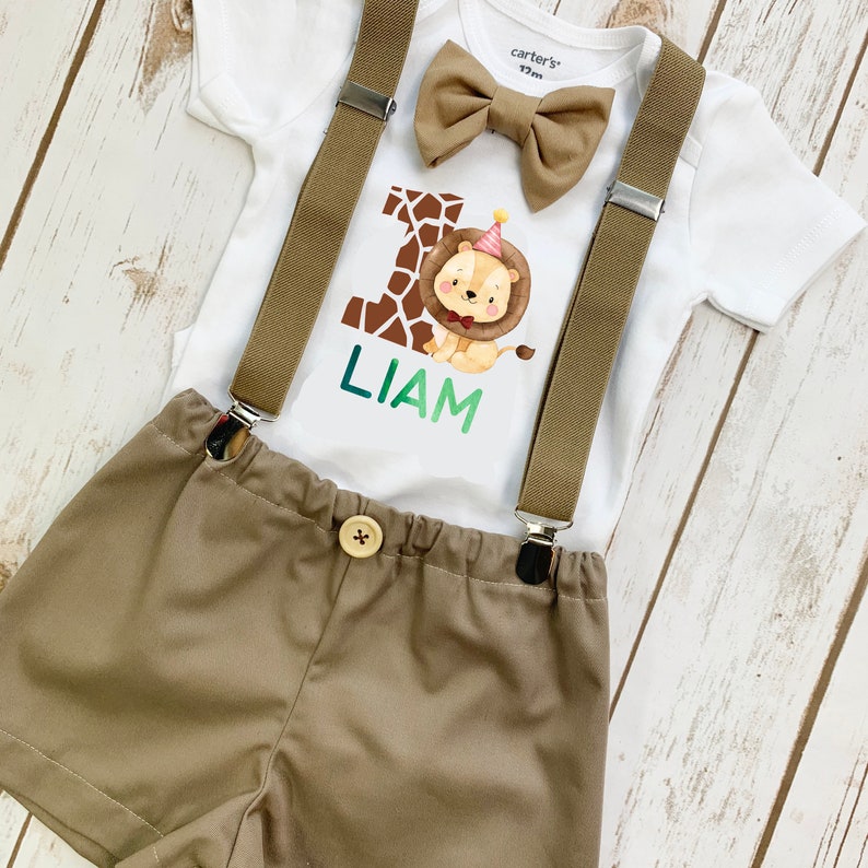 Safari outfit baby boy Jungle 1st birthday Safari 1st Etsy