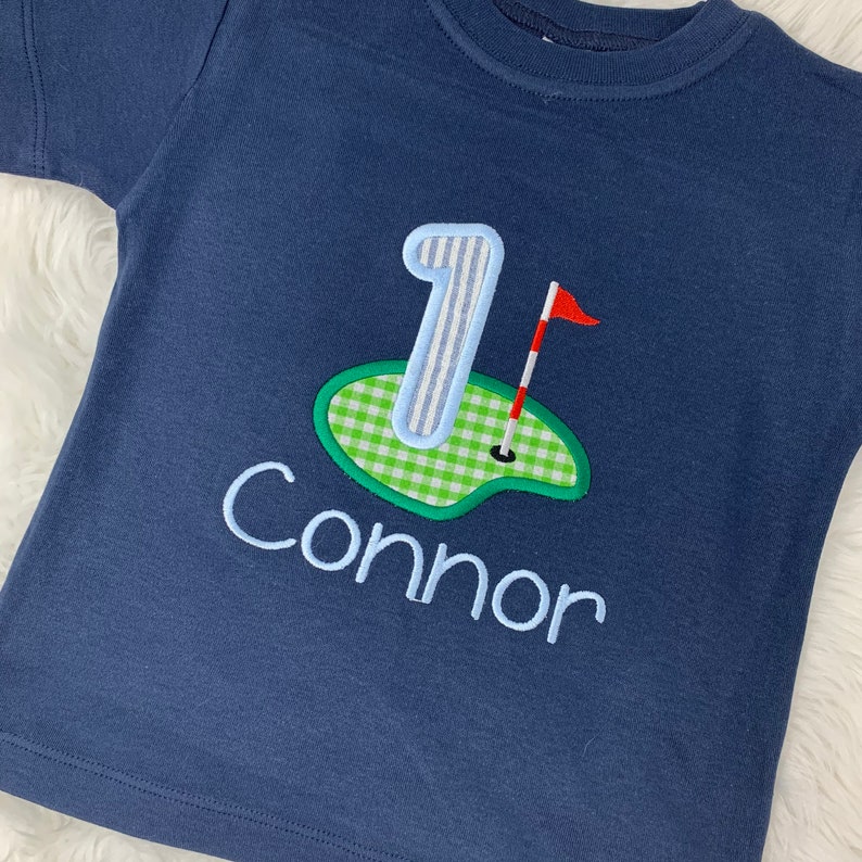 Golf Birthday Shirts, First Birthday Shirts, Boy Golf Shirts, Personalized Shirts, Boy Golf T-Shirt, Boy Birthday Outfit, Boy Clothing Set image 4