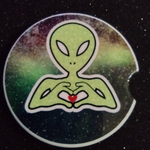 Alien Car Coaster 2-Pack: Sandstone Car Cup Holder