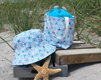 Lunch Tote/Bucket Bag with Drawstring Closure