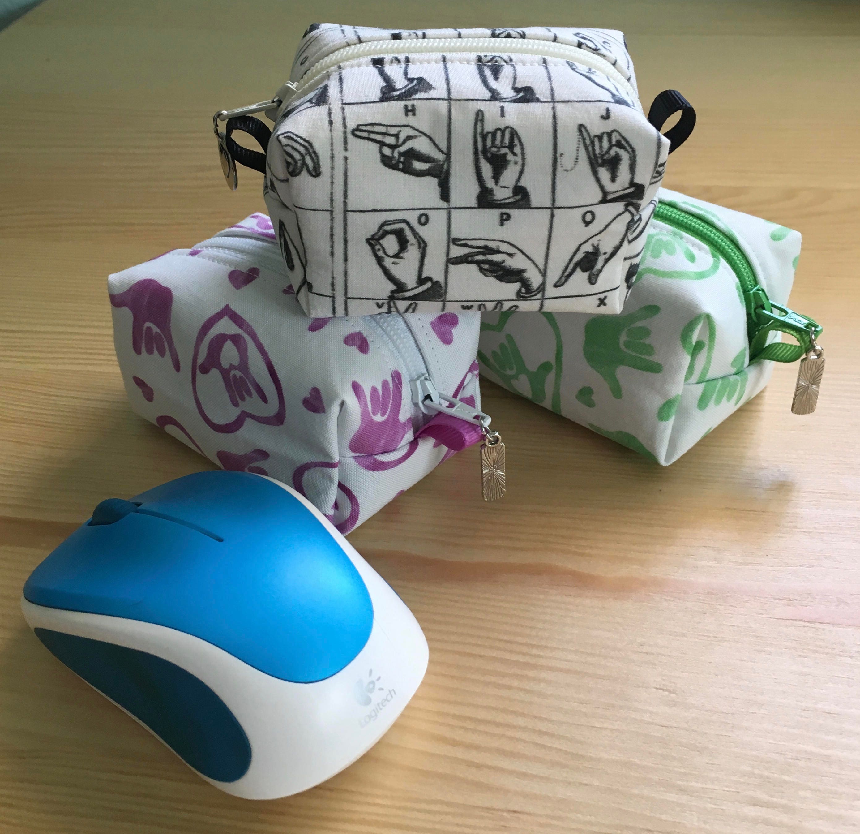 American Sign Language ASL Print Pencil Cases and Change Etsy Canada