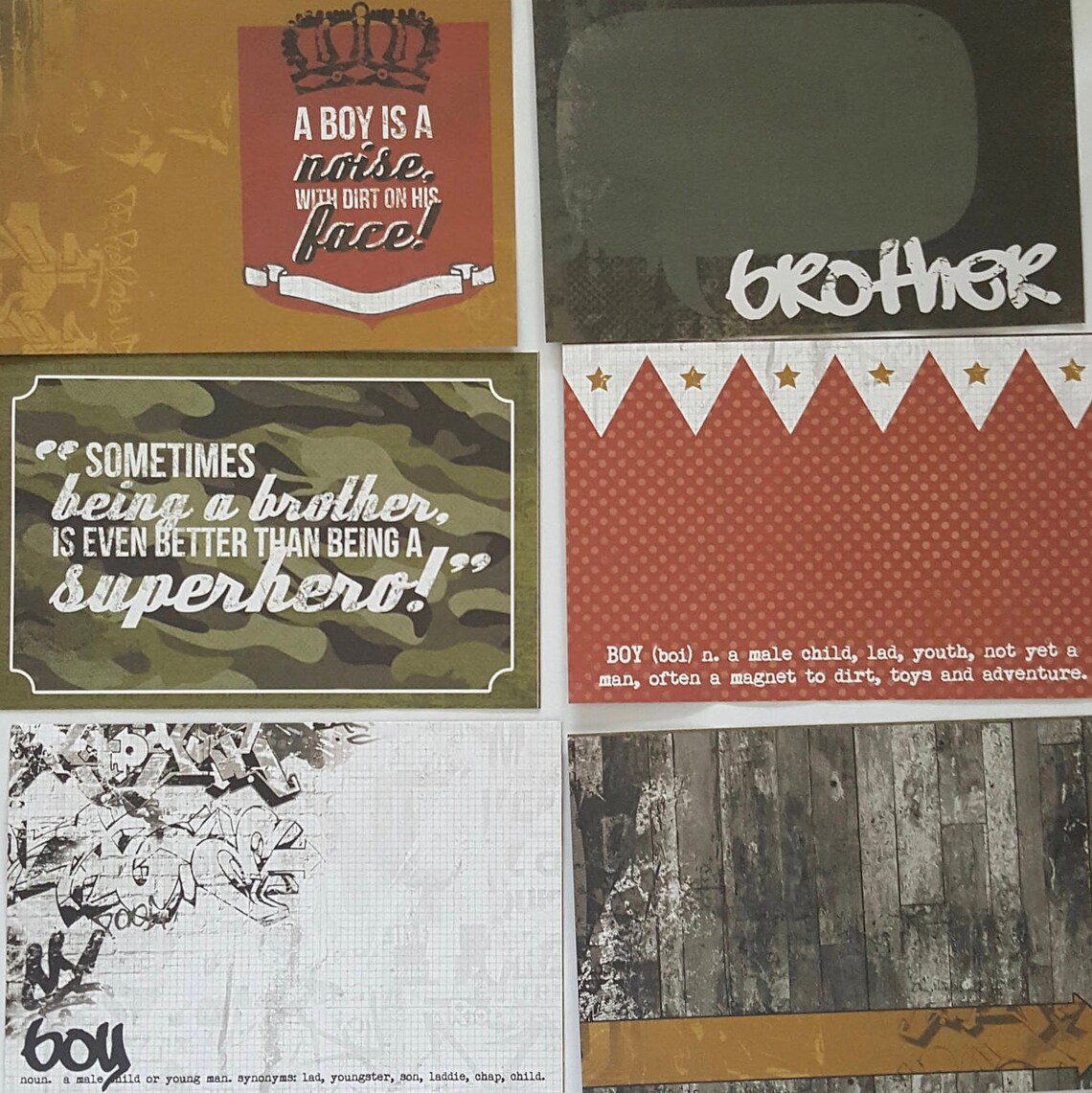 Scrapbooking Kit Teen Teenager Tween Camo Mixed Media Etsy