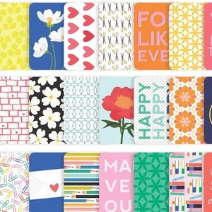 May include: A set of 30 colorful cards with various patterns and text. The cards feature floral designs, geometric patterns, and inspirational messages like "You Are My Happy Thought" and "You Are So Loved".