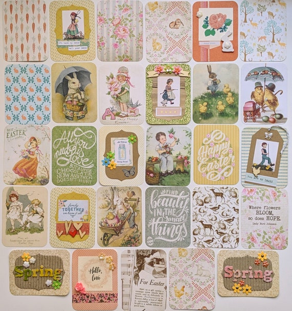 13 Handmade Planner Cards Easter Theme Journal Cards Project Life Cards Pl Cards Pocket Cards 3x4 Cards Vintage Easter Spring 13 Handmade Planner Cards Easter Theme Journal Cards Project Life Cards Pl Cards Pocket Cards 3x4 Cards Vintage Easter Spring
