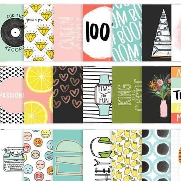 25 or 50 3x4 Planner Cards, Or 12 4x6 Planner Cards, Emily Merritt - PROJECT 52 RAD