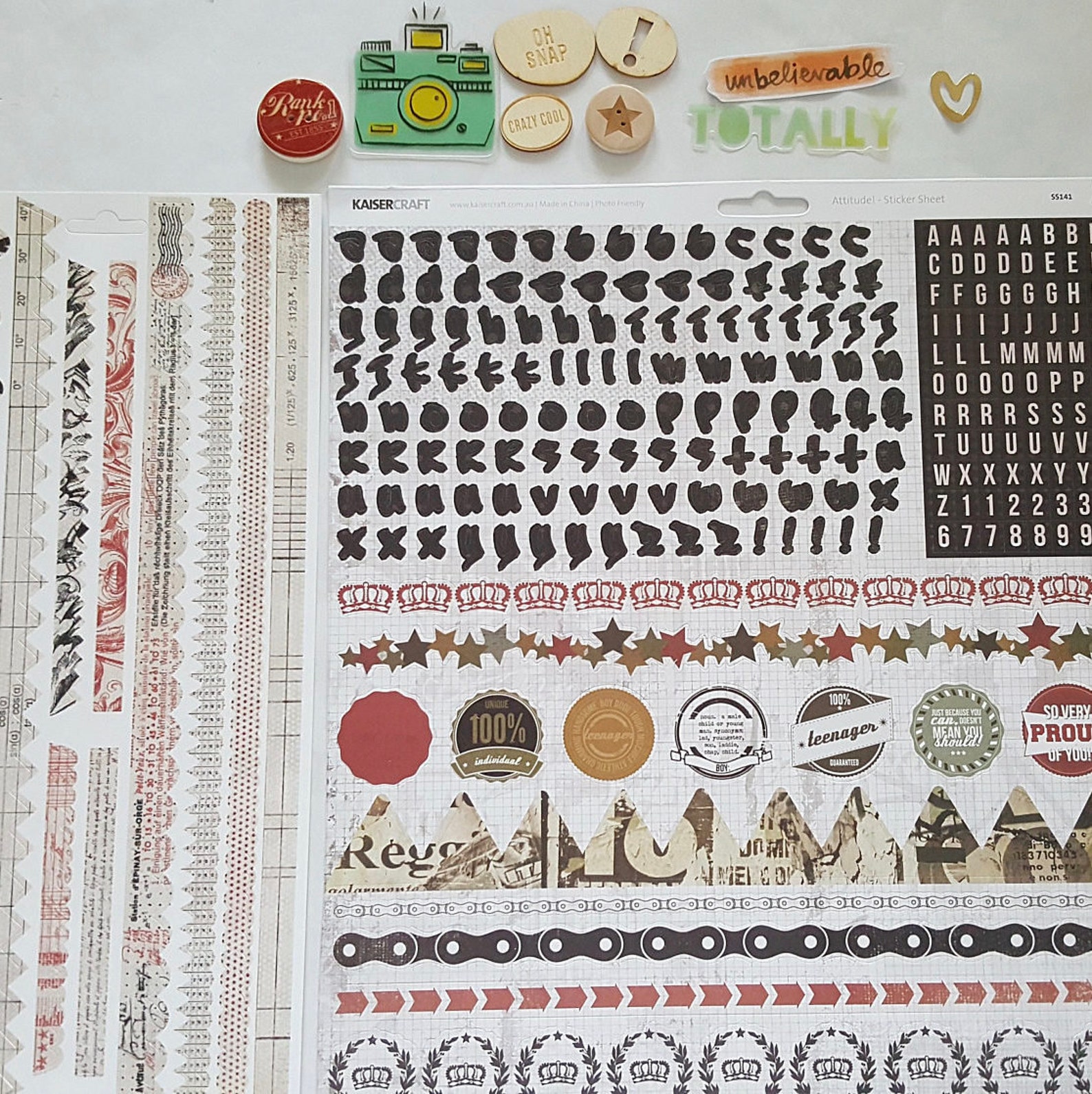 Scrapbooking Kit Teen Teenager Tween Camo Mixed Media Etsy