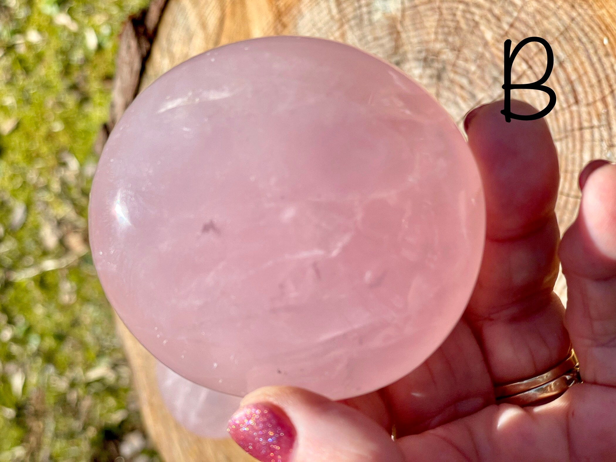 チョイス！ローズクォーツパームストーン、ローズクォーツ