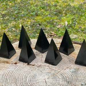 Shungite, Shungite Pyramid, Shungite Pyramids, Russian Shungite, SP5/4, Shungite Pyramids, Genuine Shungite