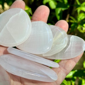 Choice of Size! Mangano Calcite, Tumbled Mangano Calcite, Pink Calcite, Mongano Calcite Worry Stones, Pink Calcite Palm Stones, PCM6/28