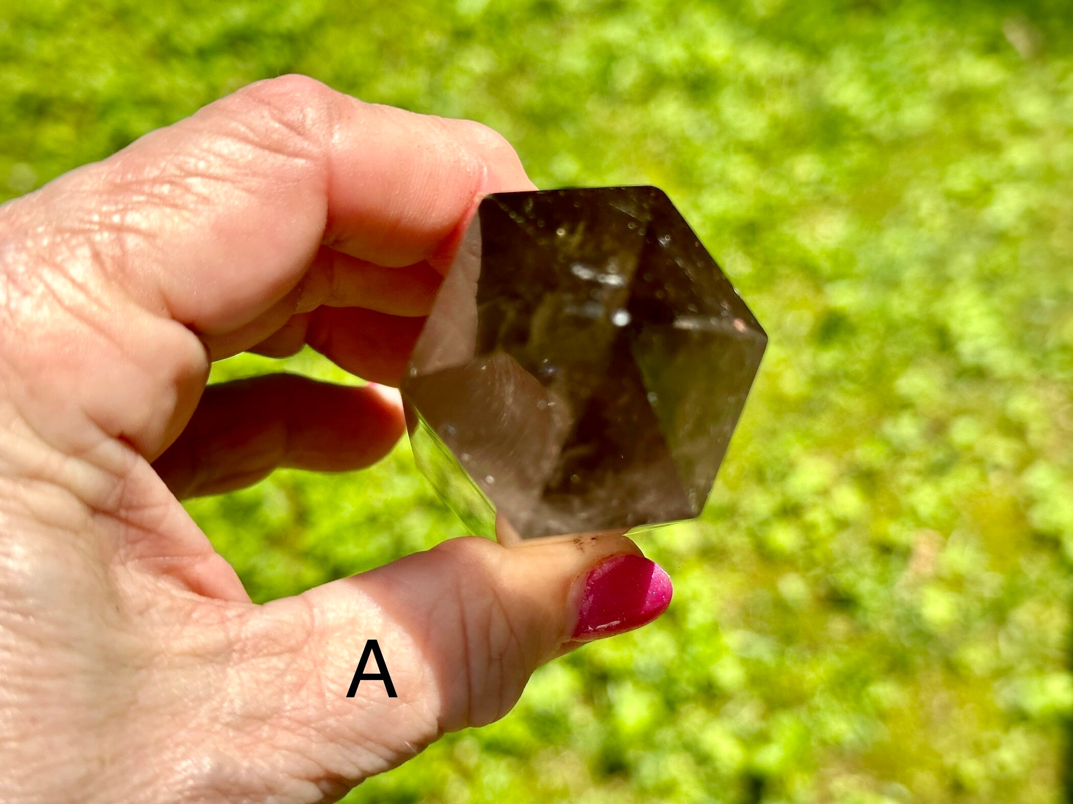 大きなポイント！両端が尖ったスモーキークォーツポイント、お好みで