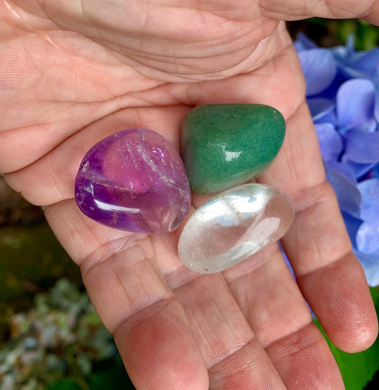 Gratitude Mojo Bag Crystals for Gratitude Tumbled Amethyst Etsy