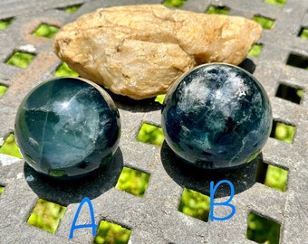 Rare! Blue Fluorite Sphere, Your Choice, With Stand, Blue Fluorite, Fluorite Crystal Ball, Throat, Crown & 3rd Eye Chakras, BFL5/27