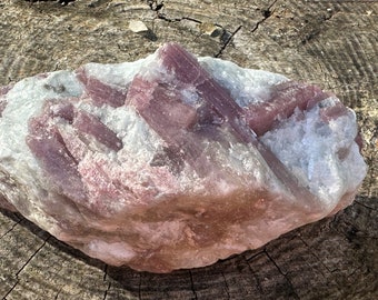 Pink Tourmaline in Quartz, Rubellite, Pink Tourmaline, Ethically Mined, Madagascar,  Rubellite Tourmaline, Raw Pink Tourmaline, PTQ11/25