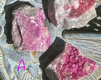 Cobalto Calcite, Raw Cobalto Calcite, CC5/21, African Cobalto Calcite, Bright Pink Calcite Druse Druzy, Raw Calcite, Raw Cobalto Calcite