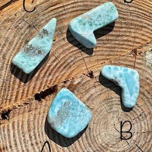 Uw keuze! Larimar, LAM2/13, Raw Larimar Slab, Larimar Slab, Dominicaanse Republiek Larimar, Natural Blue Larimar, Zeldzame Larimar Slab