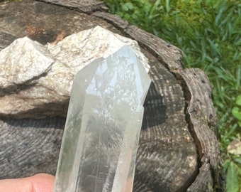 Blue Mist, Self-Healed Colombian Quartz, Blue Smoke Crystal, Colombian Blue Mist, Blue Mist, Self-Healed,  Blue Smoke Point, MI7/8