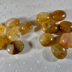 Golden Hematoid Quartz Palm Stones, MGH8/20, Golden Healer Quartz, Solaris Quartz, Madagascar Golden Healer, Crystal Healing, Crystal Gri