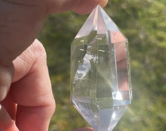 AA+, Clear Quartz Wand, WTD4/18, Double Terminated Quartz Wand, 6 Sides Quartz Point, Water Clear Quartz, Meditation