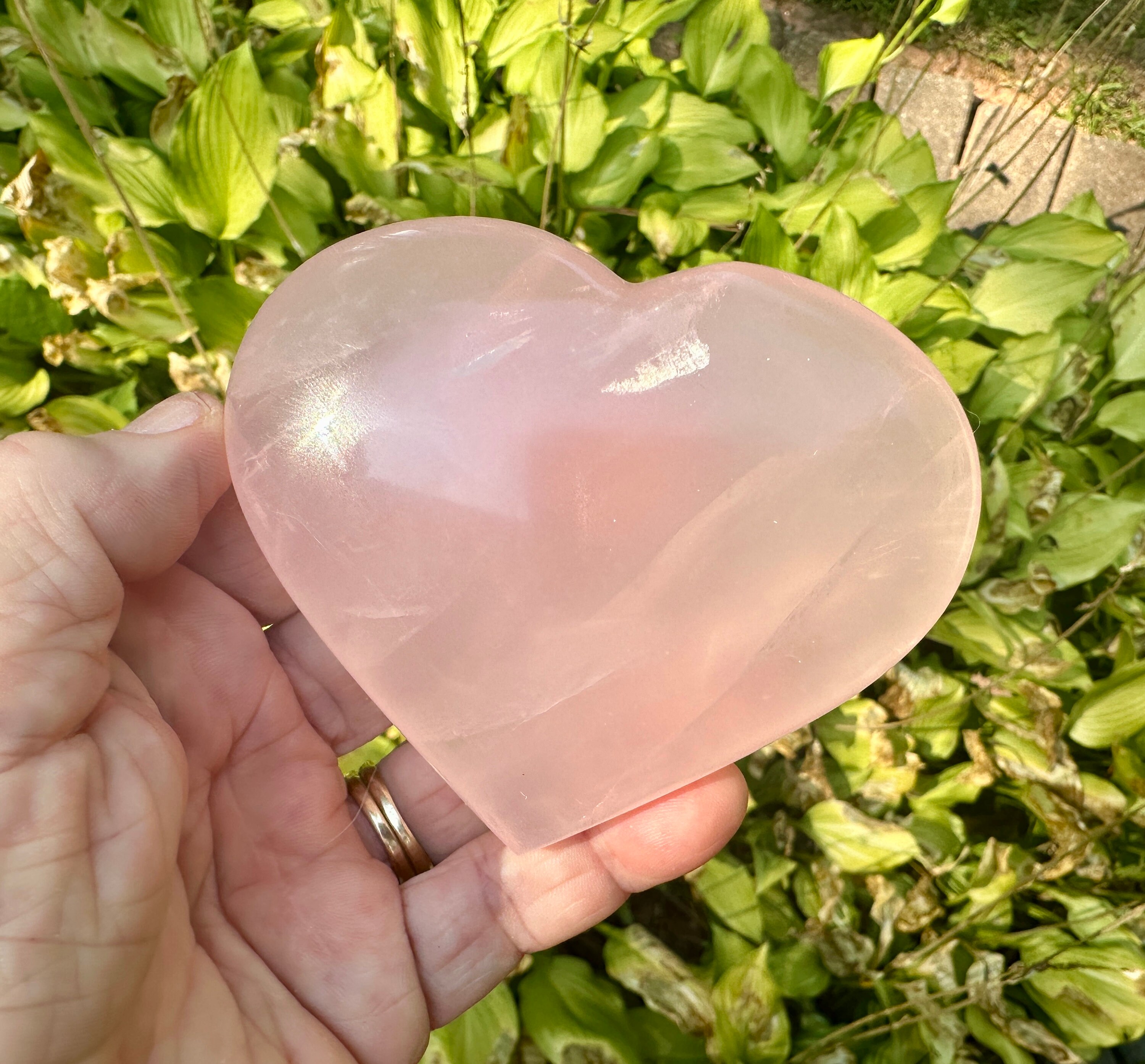 ローズクォーツ ハート、ローズクォーツ、マダガスカル産ローズ