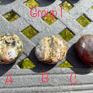 Super Rare! &quot;Fish Eye&quot; Ocean Jasper, Ocean Jasper Palm Stone, THO1/20, Orbicular Jasper, Ocean Jasper, Ethically Mined, Madagascar