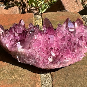 Lavender Aura Quartz Cluster, Arkansas Aura Quartz, Multiple Points, Cathedral Quartz Aura, Purple Aura, Amethyst Aura, VA6/20, Made in USA